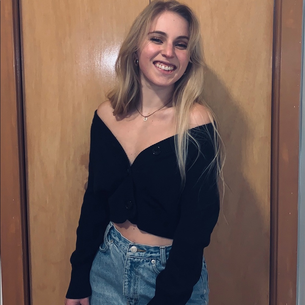 Paris Blues Cropped Lightweight Cardigan